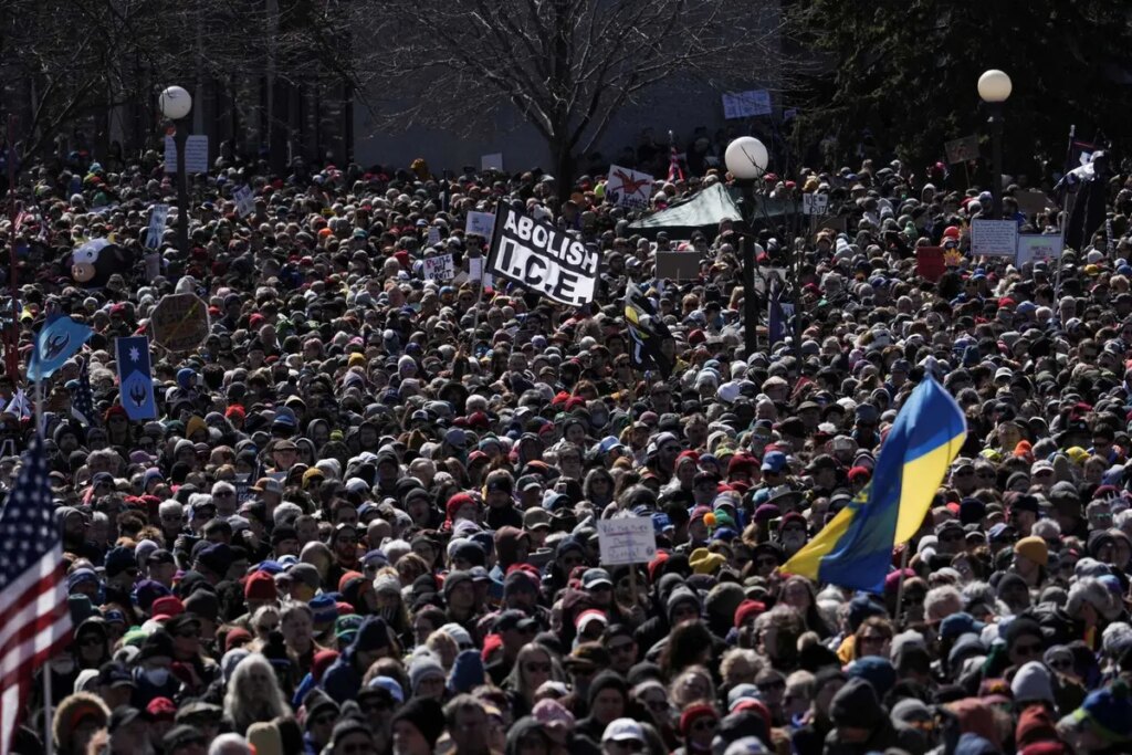 Trump tries to shrug off No Kings protests — but is hit by astounding turnout