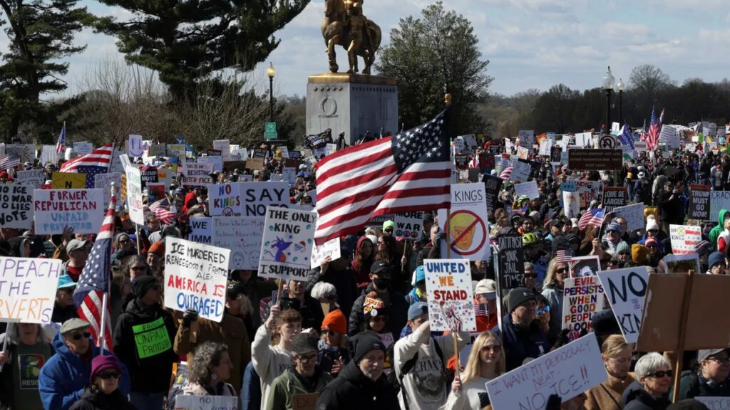 Up to 9 million join nationwide ‘No Kings’ protests opposing Trump policies