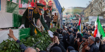 Iran Turns Out for Funeral for Those Killed in Strikes