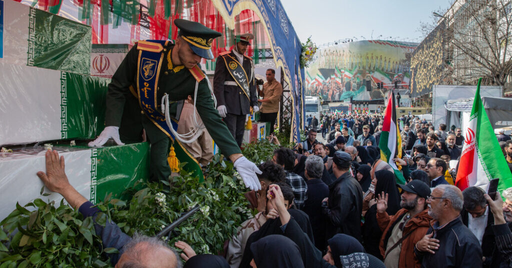 Iran Turns Out for Funeral for Those Killed in Strikes