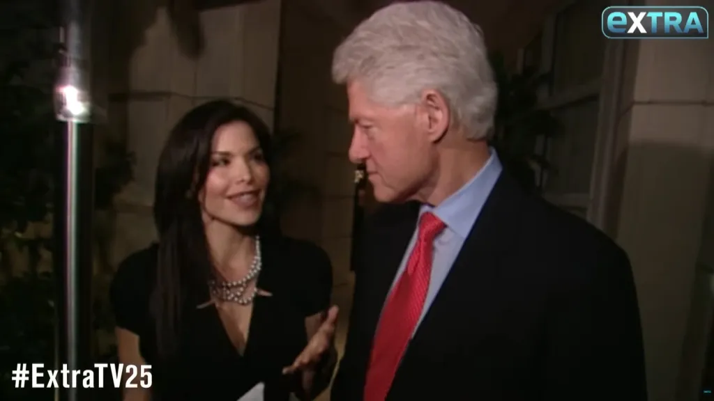 Lauren Sanchez interviewing Bill Clinton.