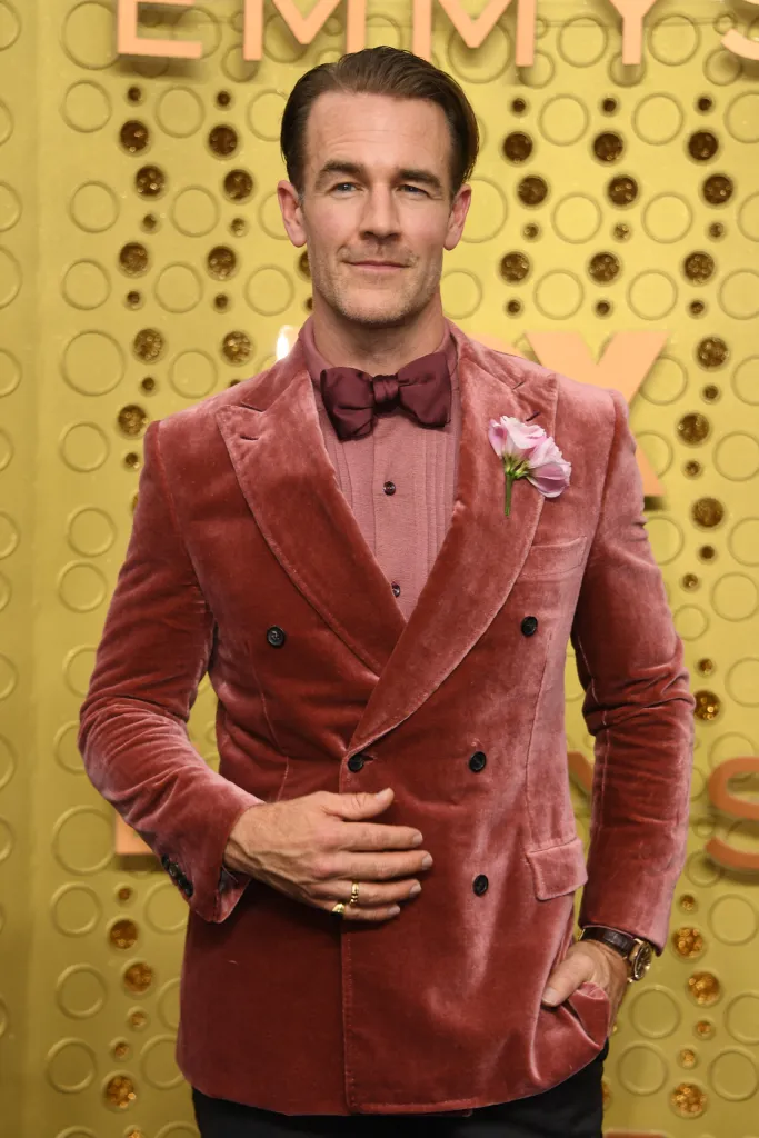 James Van Der Beek in a velvet suit at the Emmy Awards.