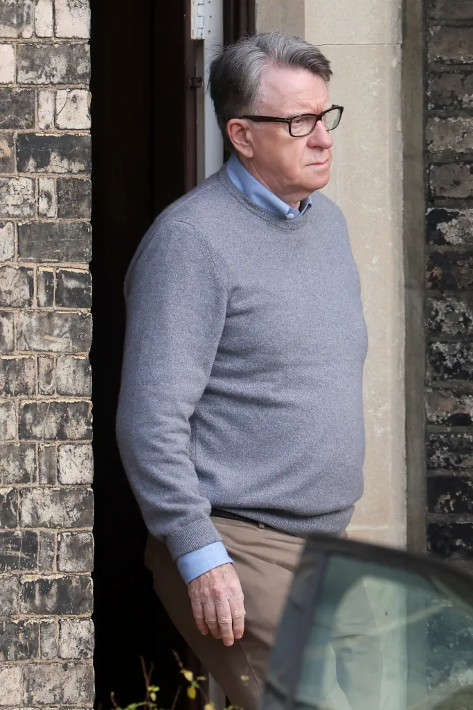 Former British ambassador to the US Peter Mandelson walks out from his residence in London on March 11, 2026.