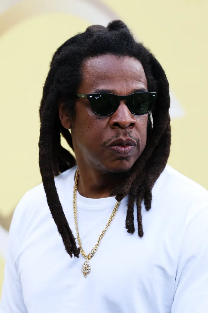 EAST RUTHERFORD, NEW JERSEY - JULY 09: Jay-Z looks on prior to the FIFA Club World Cup 2025 semi-final match between Paris Saint-Germain and Real Madrid CF at MetLife Stadium on July 09, 2025 in East Rutherford, New Jersey. (Photo by Dan Mullan/Getty Images)
