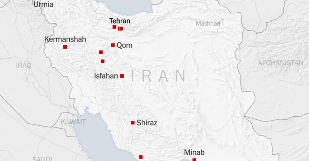 Air Defenses, Leadership: Maps Show What U.S. and Israel Hit in Iran Strikes