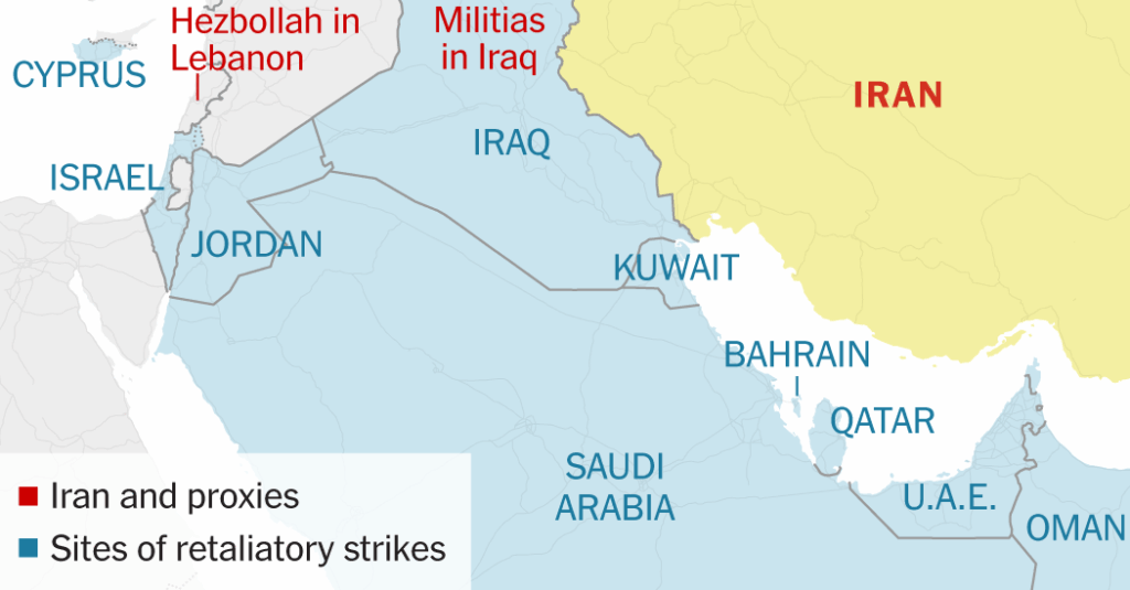 Maps Show Broader Mideast Fighting on 3rd Day of Iran Attacks