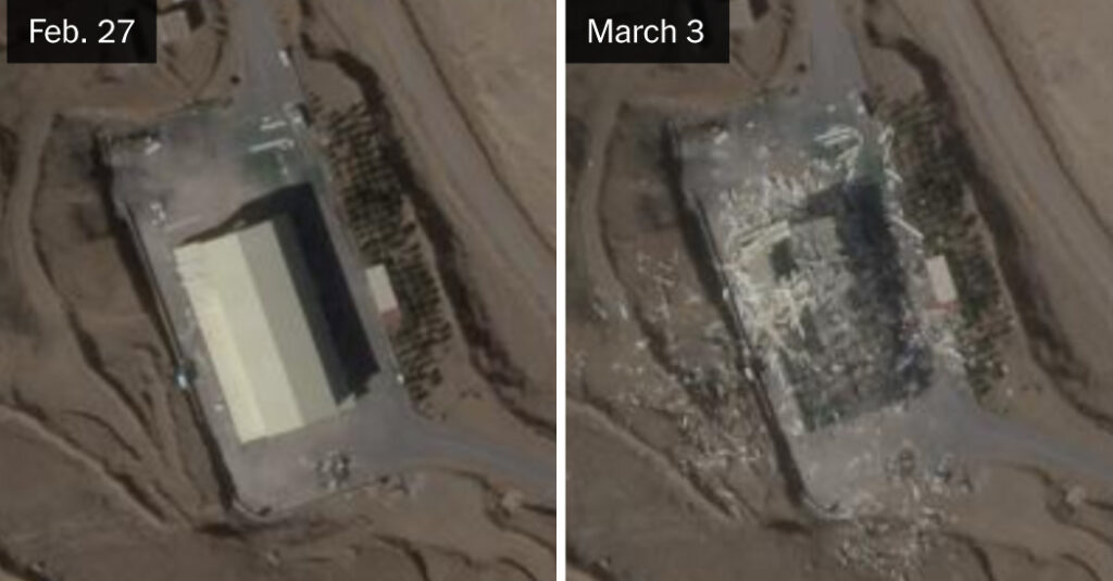What Satellite Images Show on Efforts to Destroy Iran’s Ballistic Missiles
