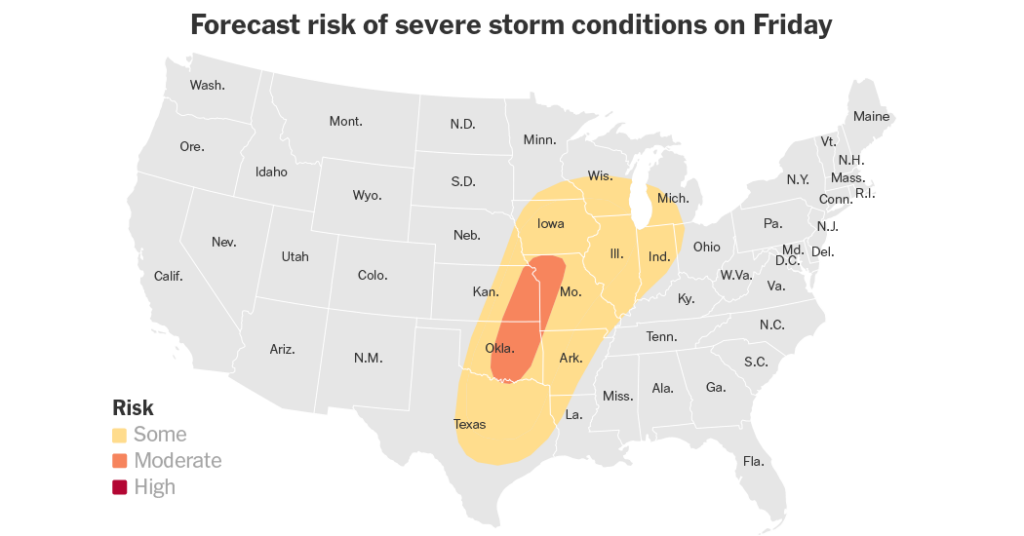 Spring Systems Threaten Days of Storms Across Much of the U.S.