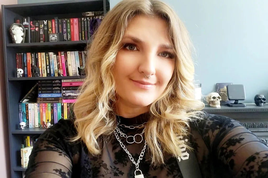 Portrait of Charlotte Bowers, who survived an electric toothbrush explosion.