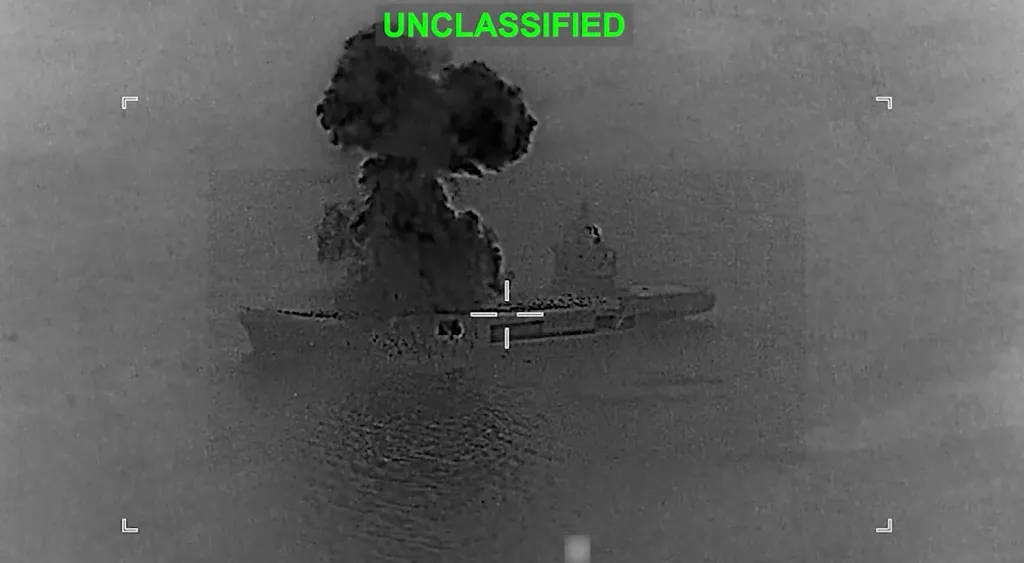 The US struck an Iranian drone carrier as part of 