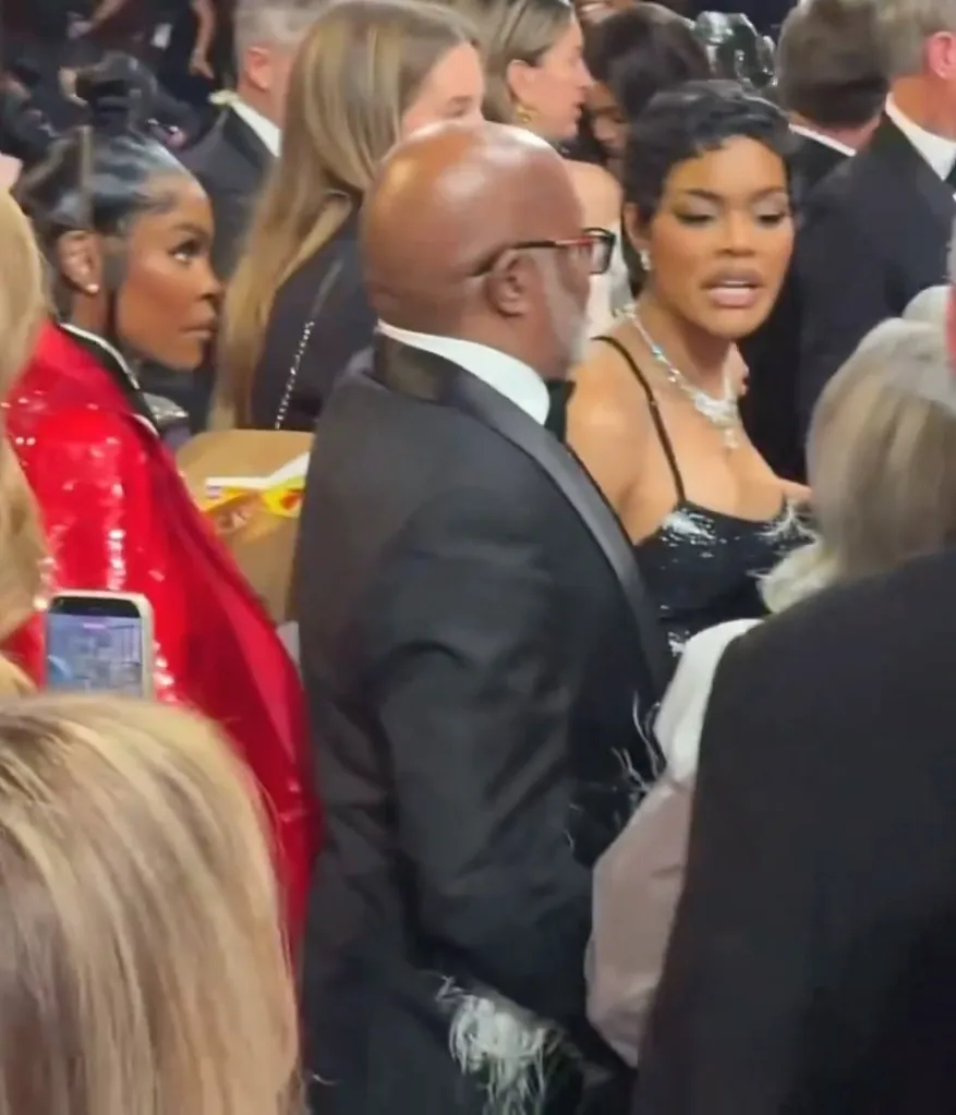 Teyana Taylor caught in a tense clash with a man at the Oscars.