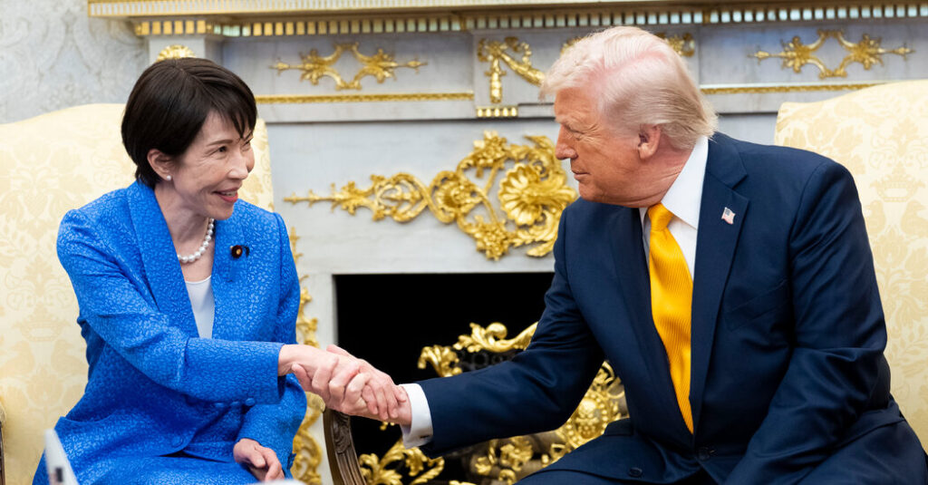 Using Charm and Restraint, Japan’s Leader Mostly Avoids Trump’s Wrath