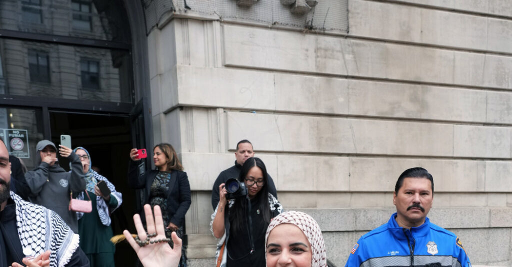 Pro-Palestinian Activists Rally in Support of Freed Columbia Protester