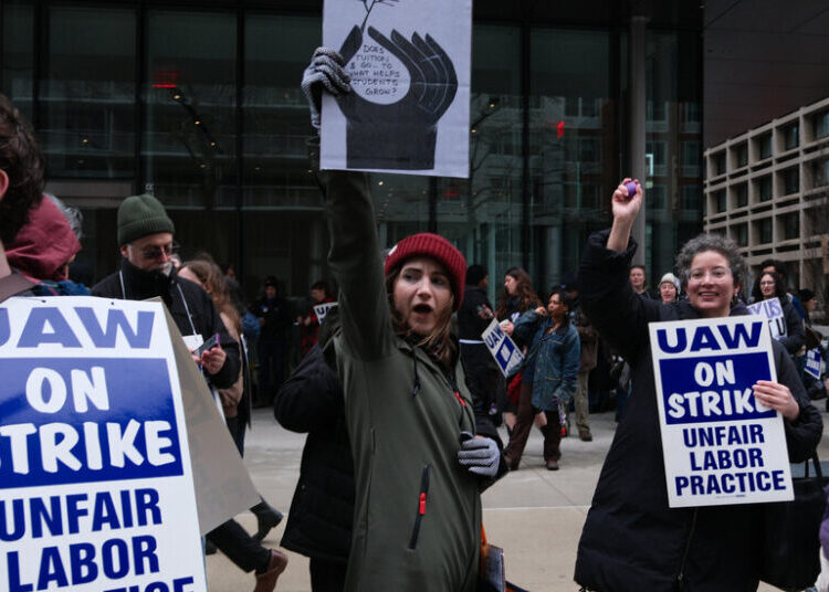 Hundreds of N.Y.U. Professors Begin Strike Over Pay and Job Protections