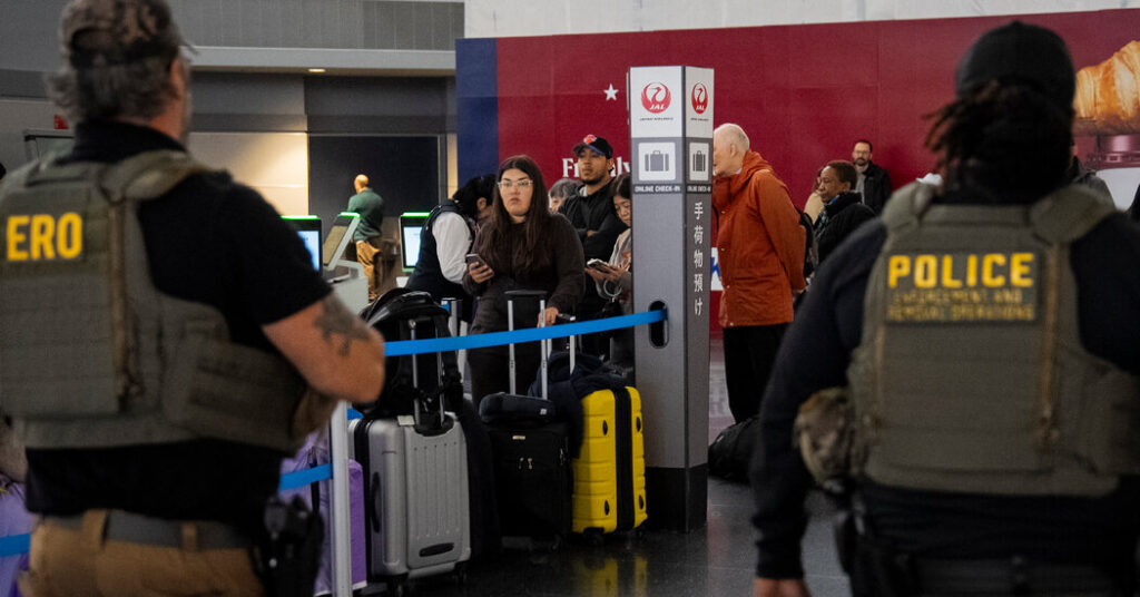 ICE Agents Fan Out at Airports Across the U.S.