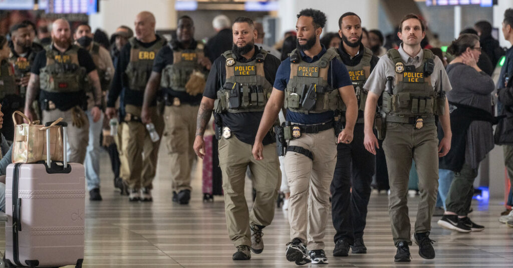 T.S.A. Union Leaders Blast Trump’s Deployment of ICE Agents in Airports