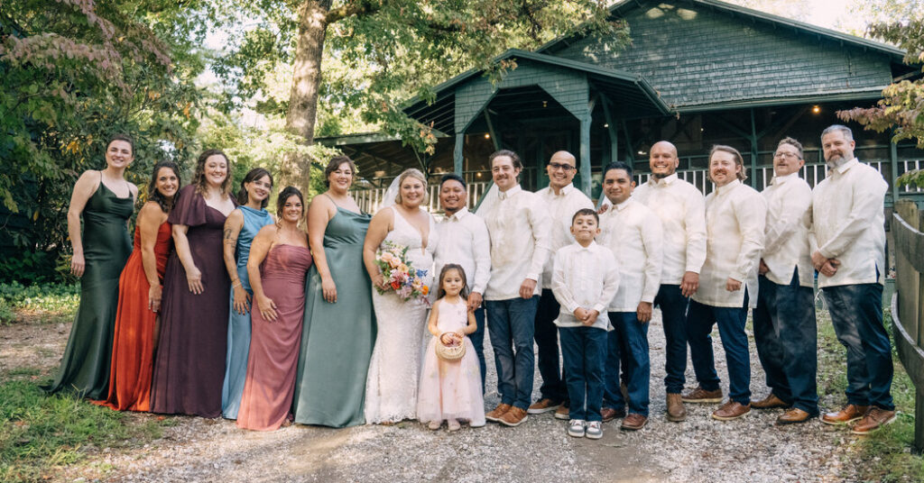 At the Reception, Guests Played Cornhole and Toasted Marshmallows