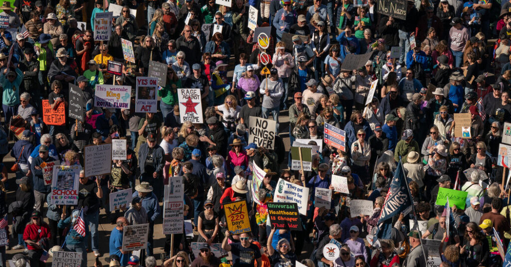 Iran and Immigration Frustrations Fuel New Wave of ‘No Kings’ Rallies