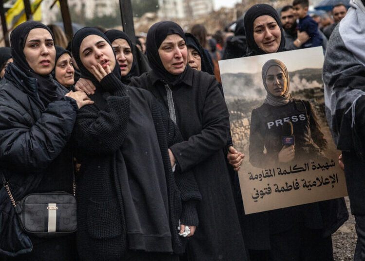 Hundreds Gather for Funeral of 3 Lebanese Killed in Israeli Strike
