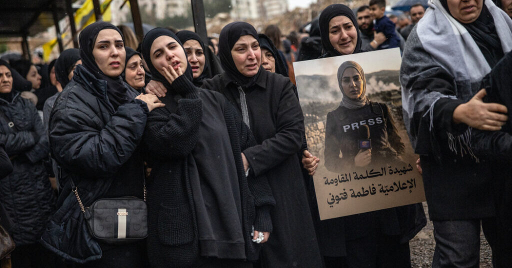 Hundreds Gather for Funeral of 3 Lebanese Killed in Israeli Strike