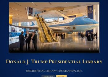Trump Unveils Vision for Presidential Library, Complete With Golden Escalator