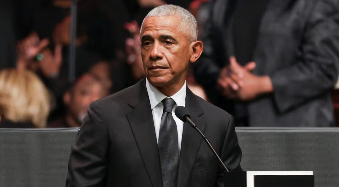 Obama Buries Trump in Barbs at Civil Rights Icon’s Funeral