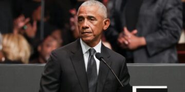 Obama Buries Trump in Barbs at Civil Rights Icon’s Funeral