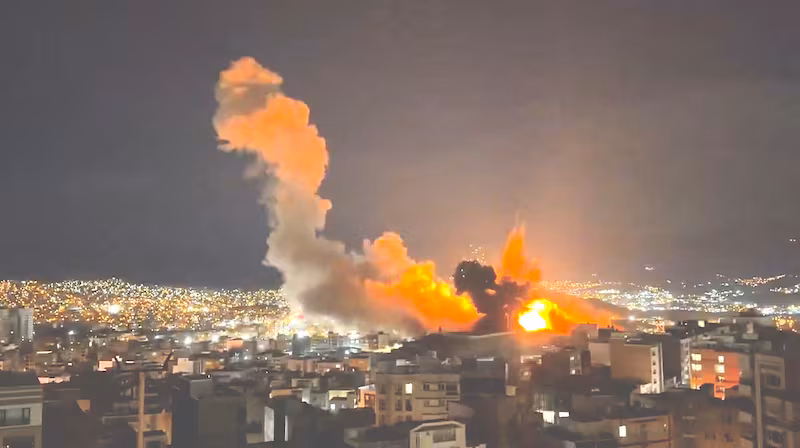 An explosion in Sanandaj, Kurdistan province, Iran.
