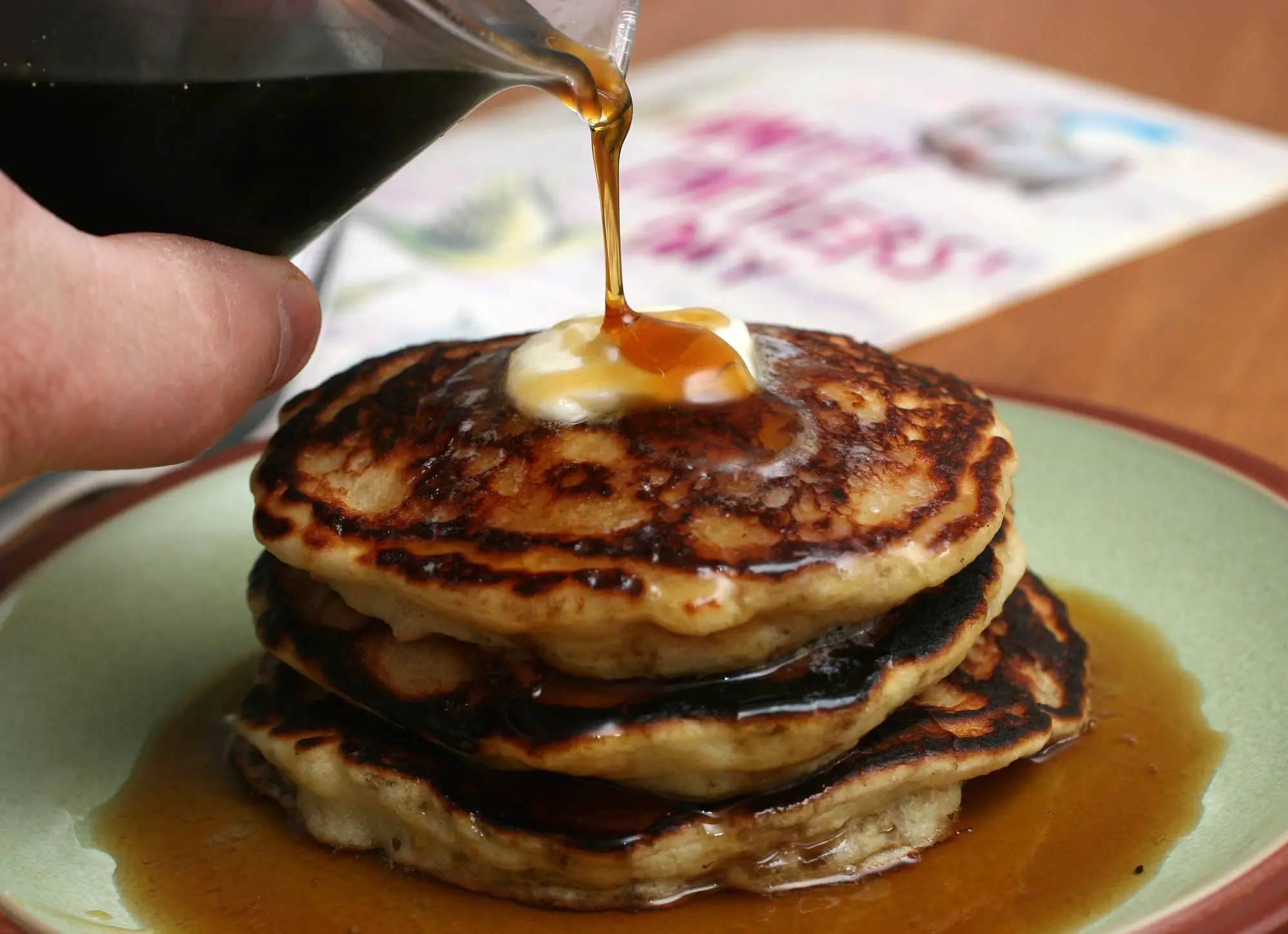 Pancakes maple syrup
