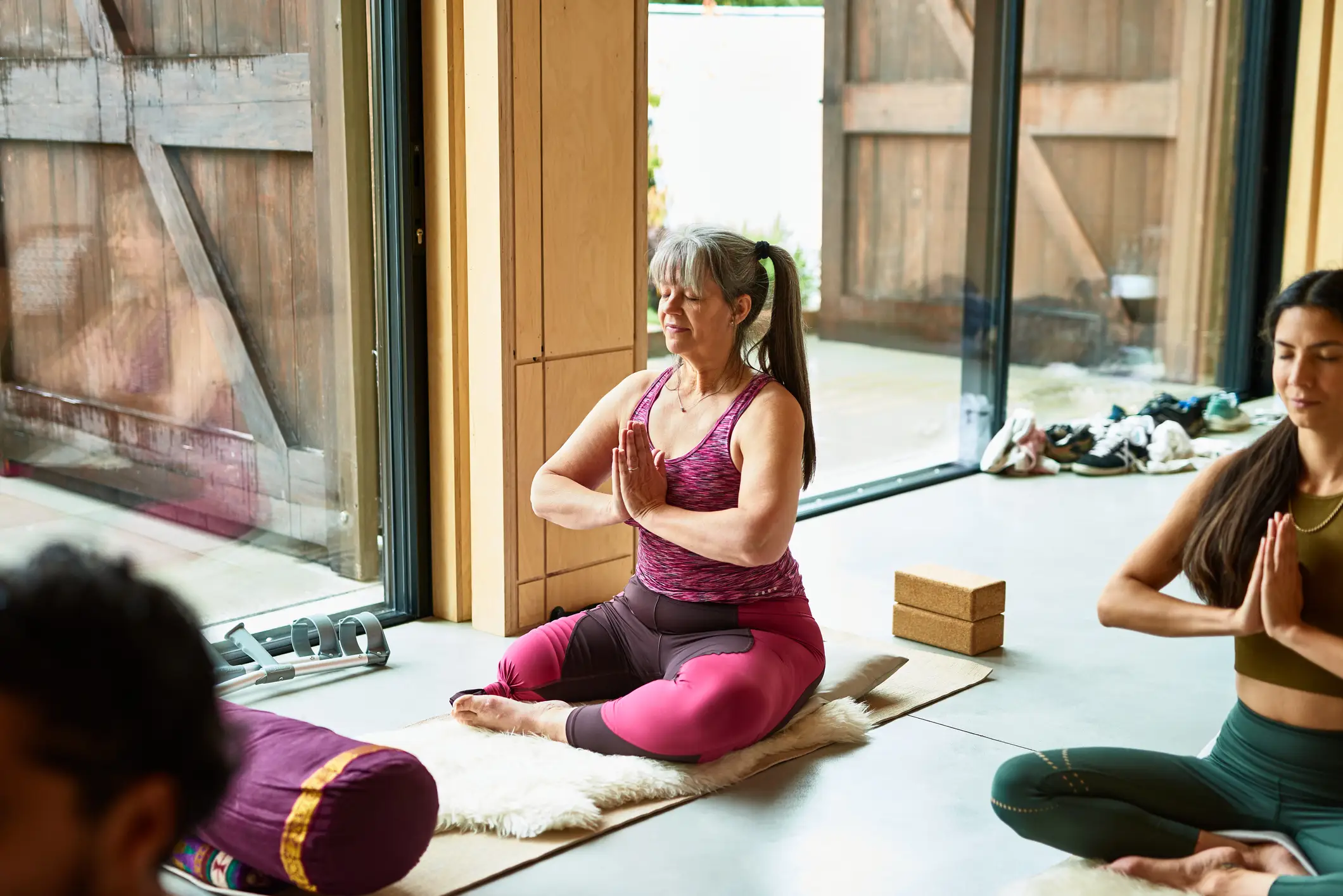 older woman meditation