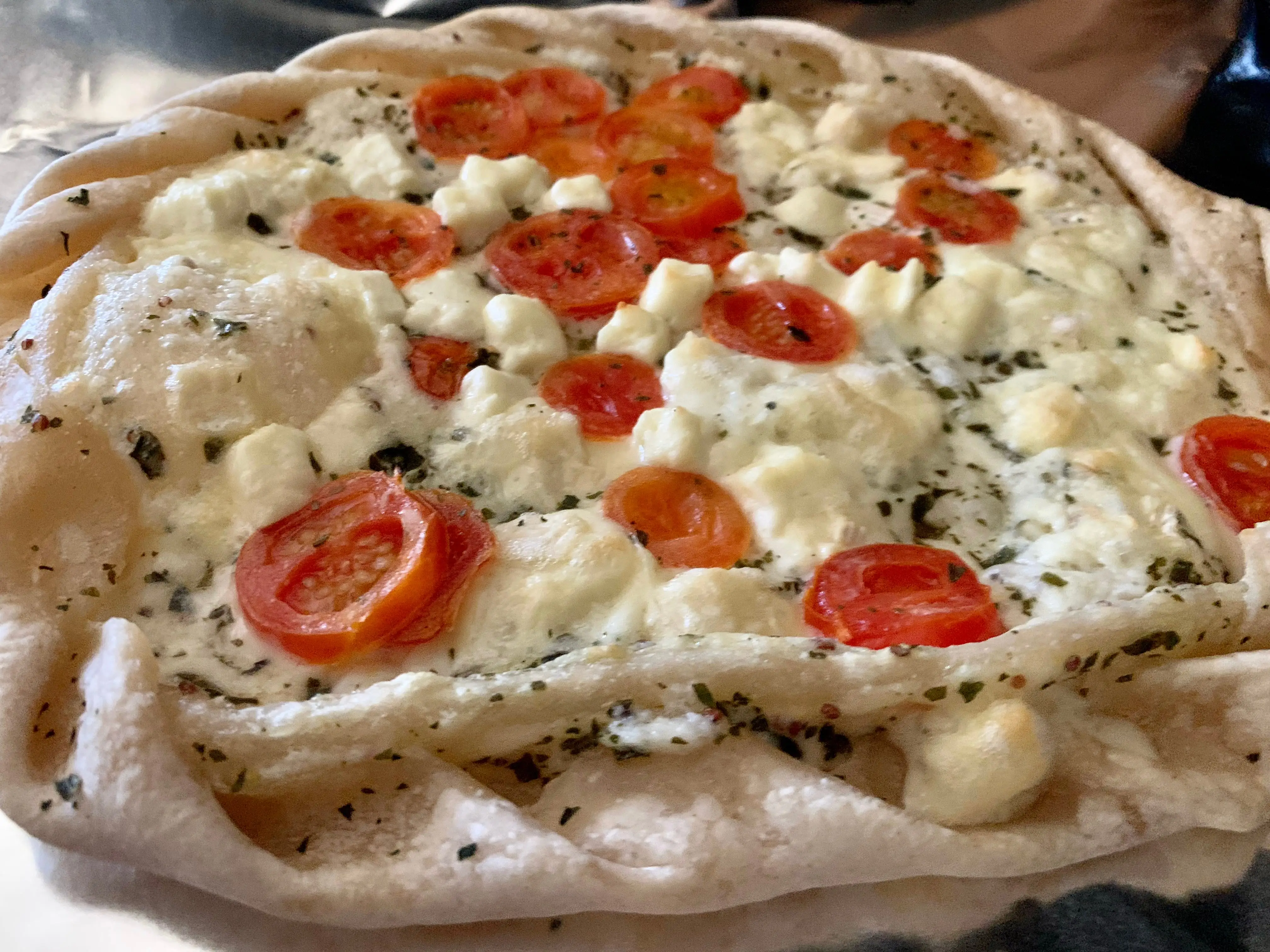 cooked Trader Joe's brie and tomato tarte