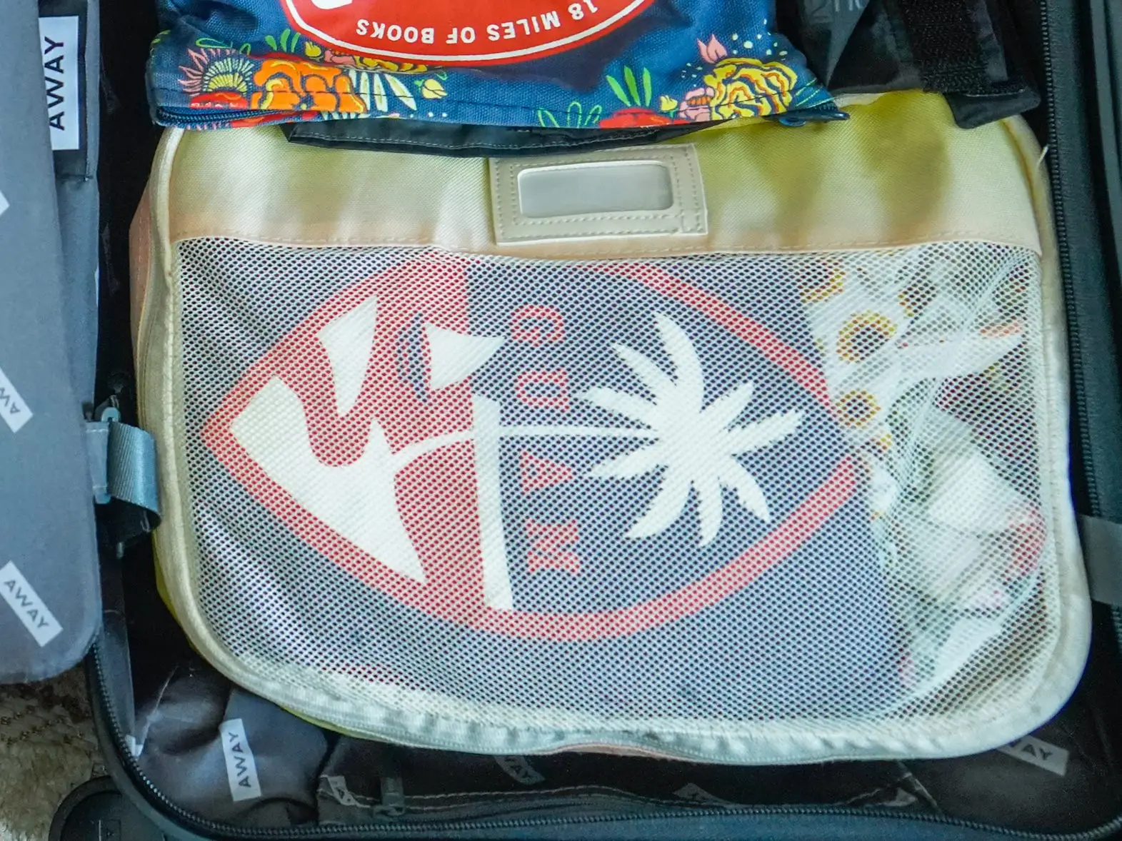 Inside the author's packed suitcase for a cruise