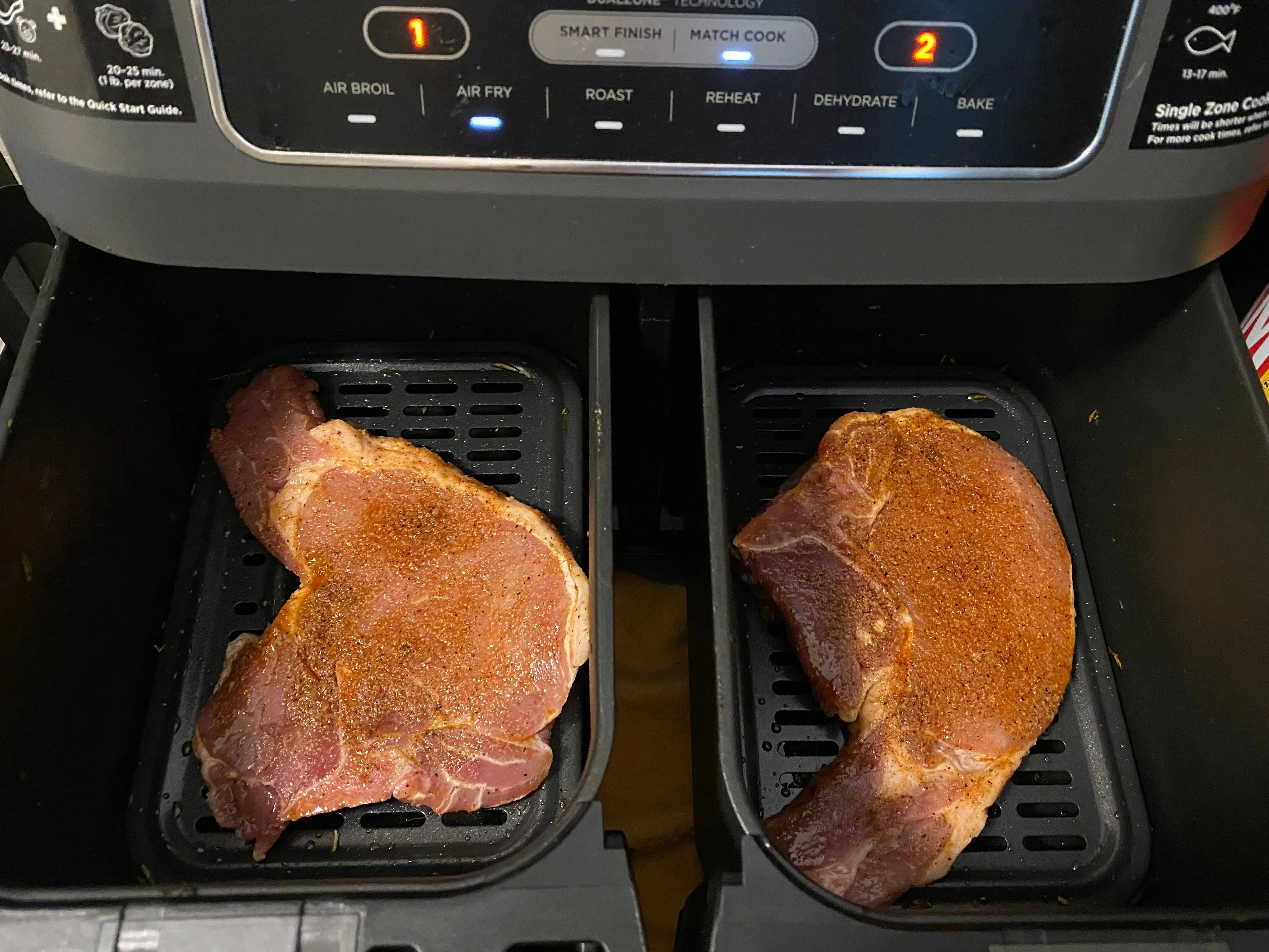 seasoned pork chops in the air fryer