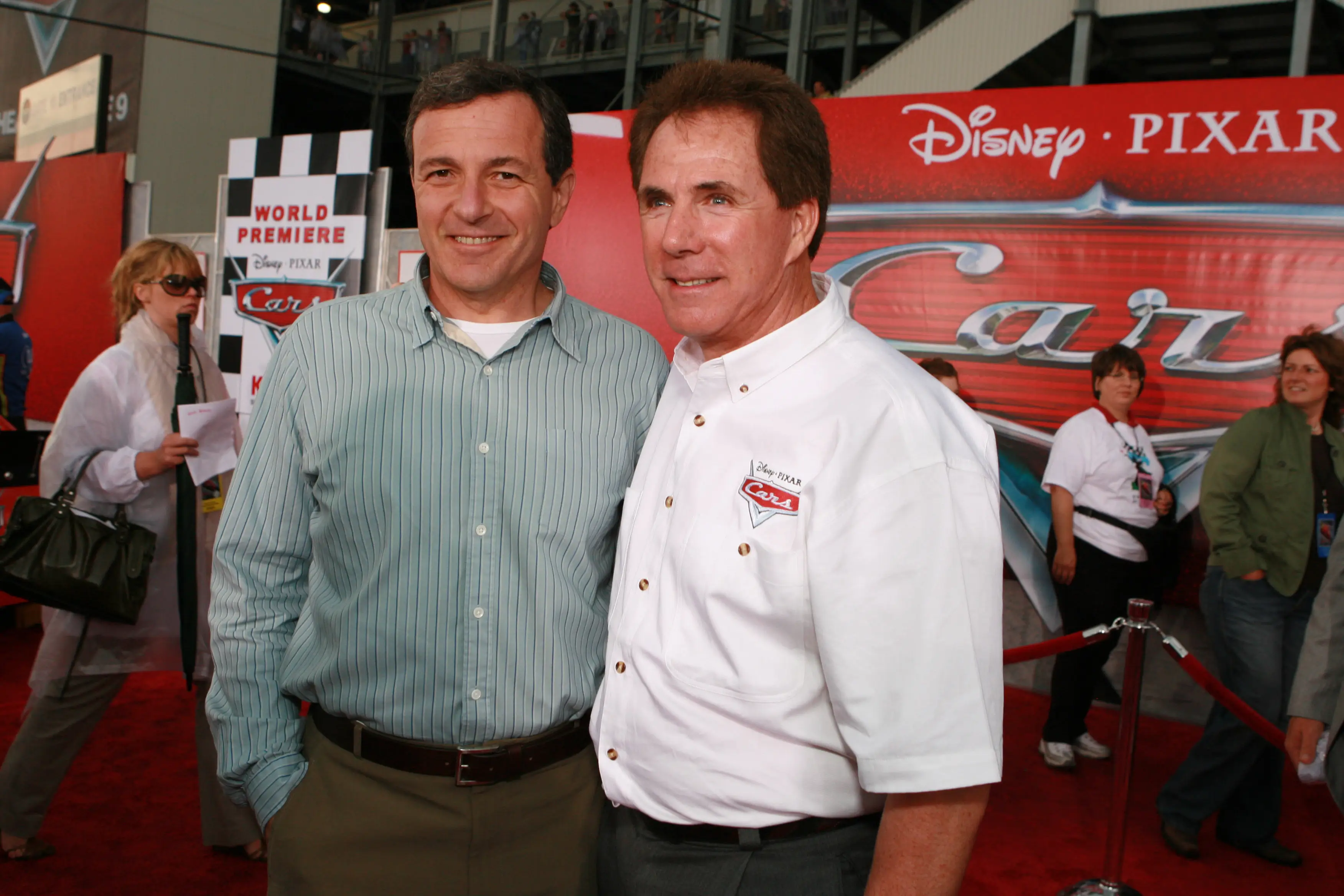 Disney's Bob Iger and Darrell Waltrip during the Premiere of Disney Pixar's 