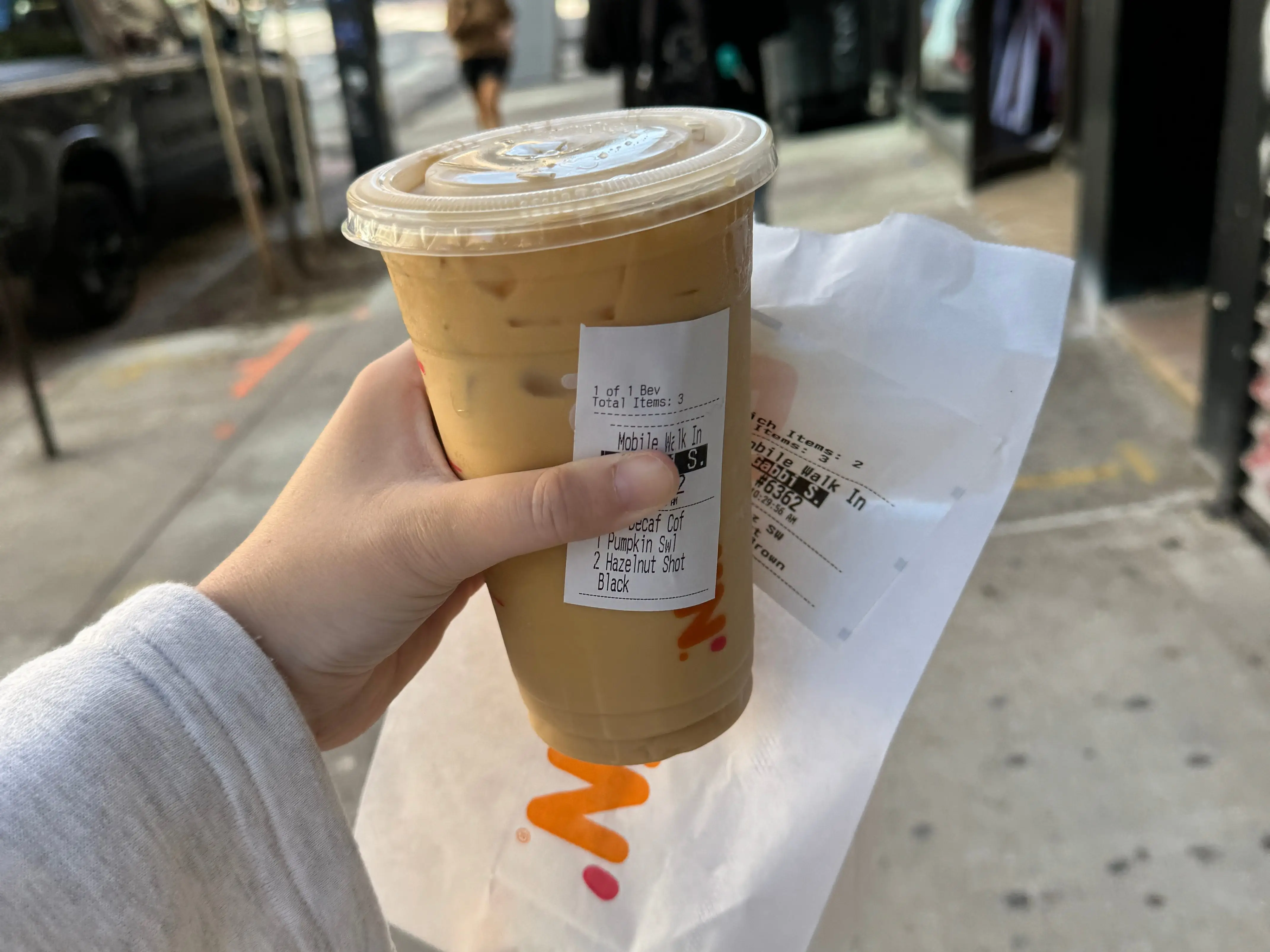 medium iced coffee from dunkin