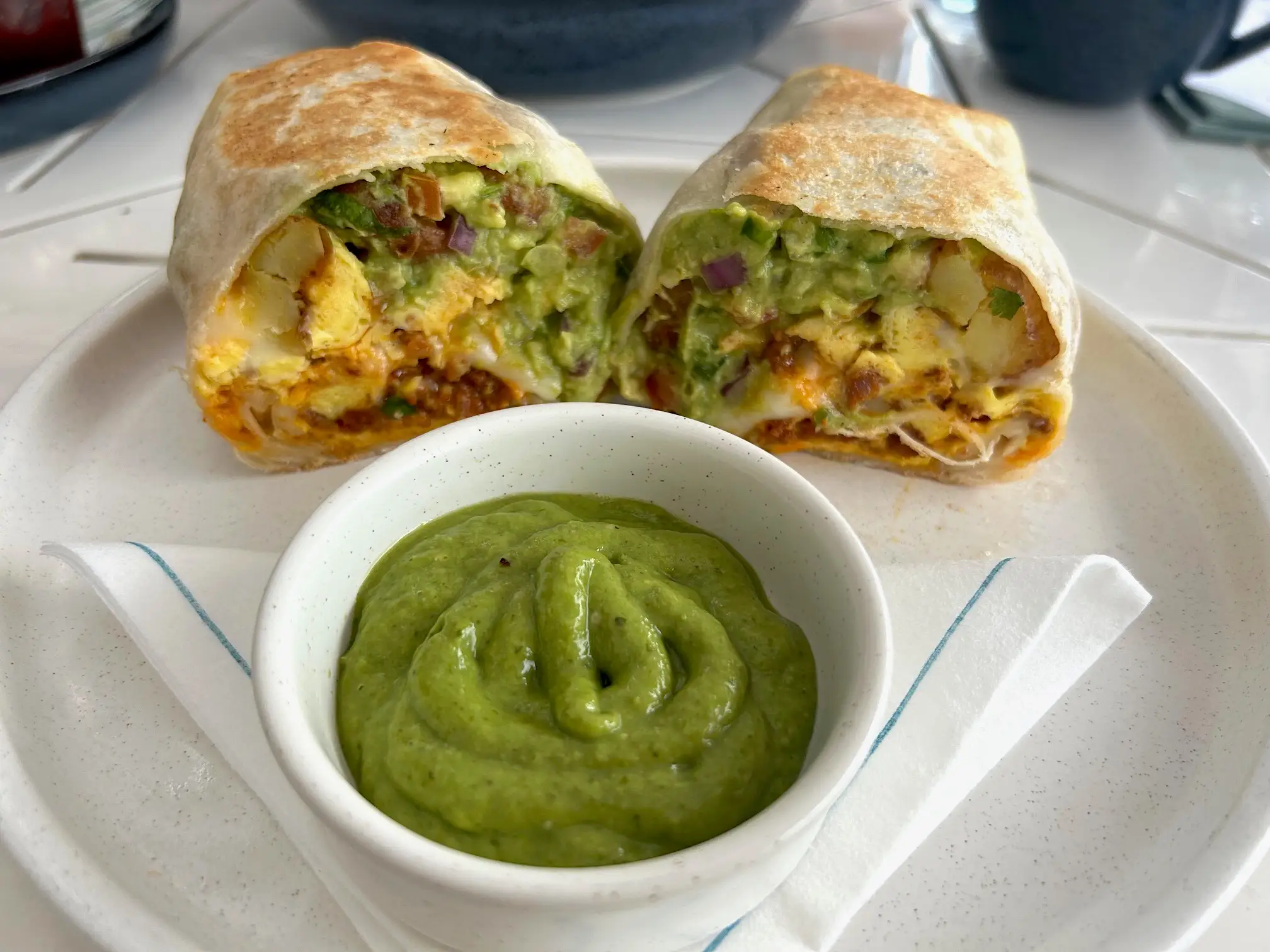 Breakfast burrito at Rosewood Miramar Beach