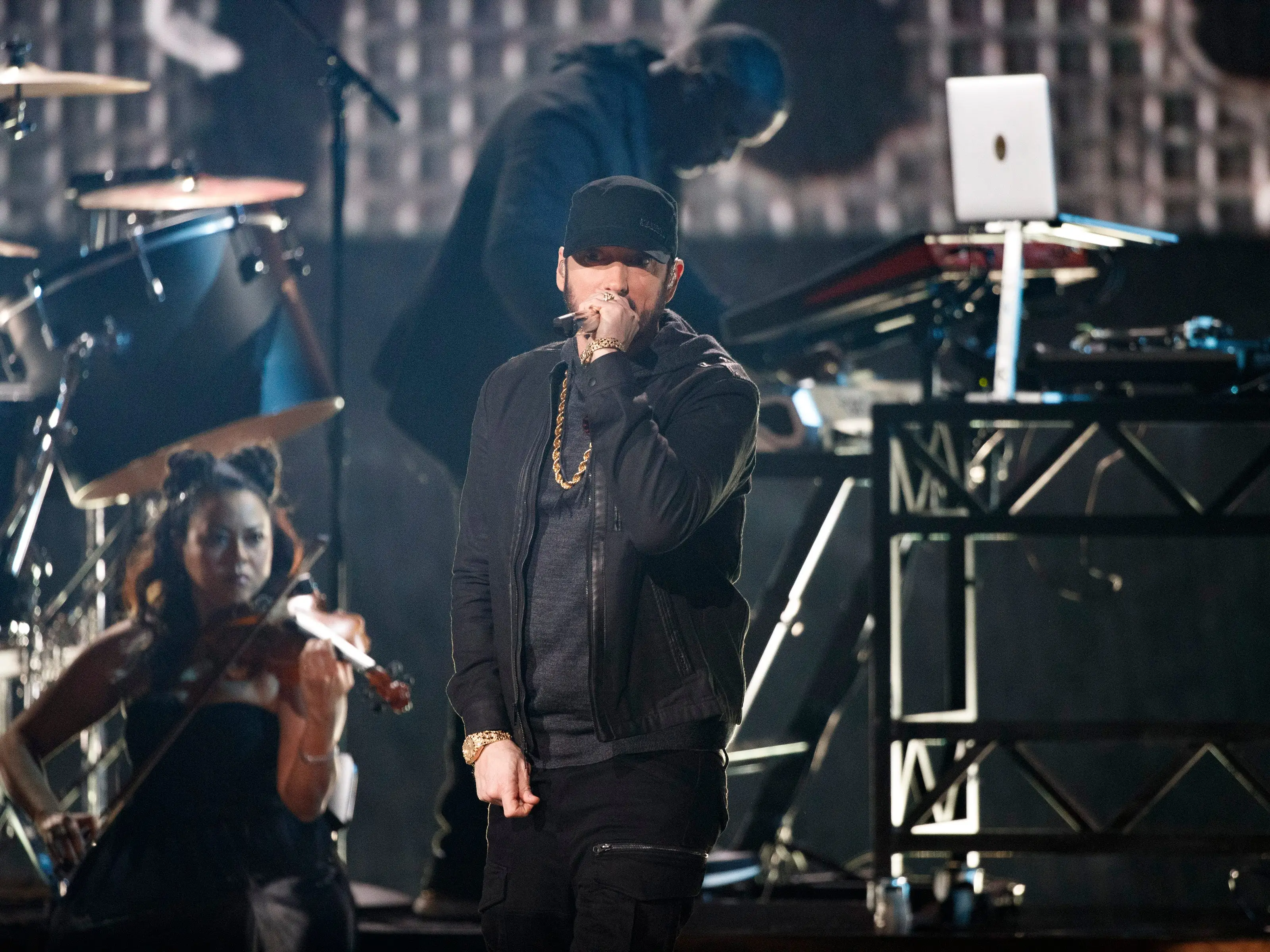 Eminem performing