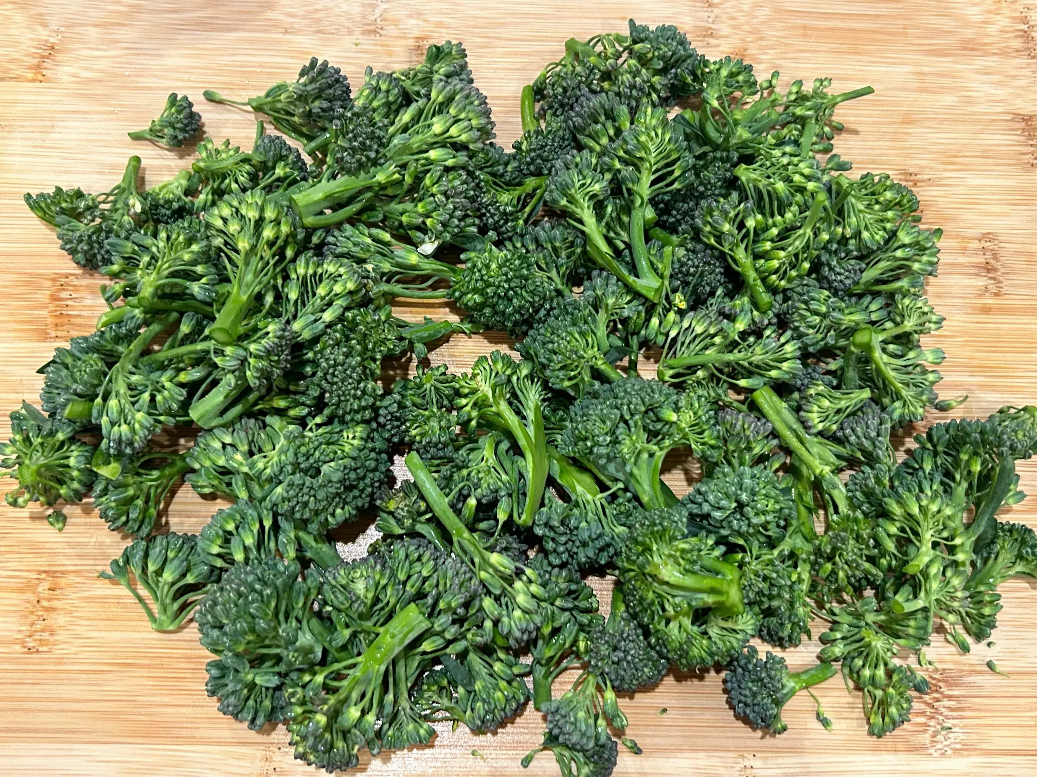 Chopped broccoli rabe for Ina Garten's sausage orecchiette