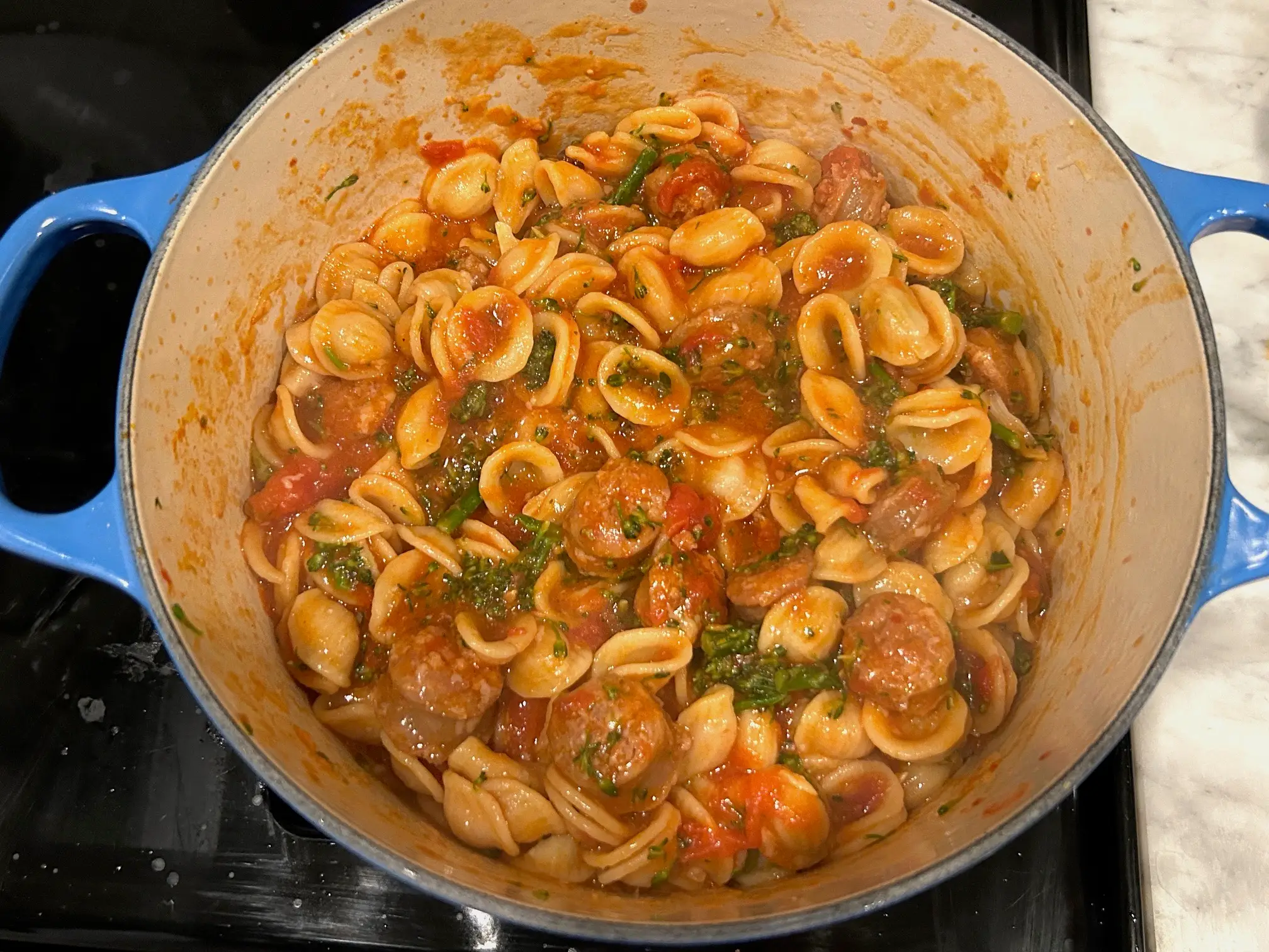 Ina Garten's sausage orecchiette
