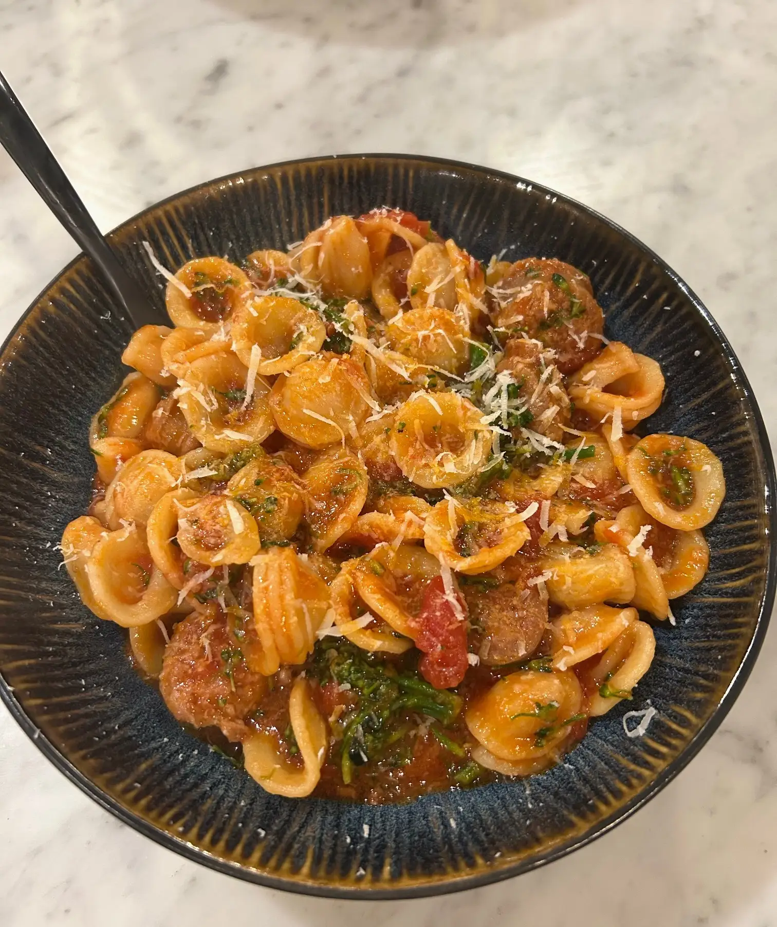 Ina Garten's sausage orecchiette