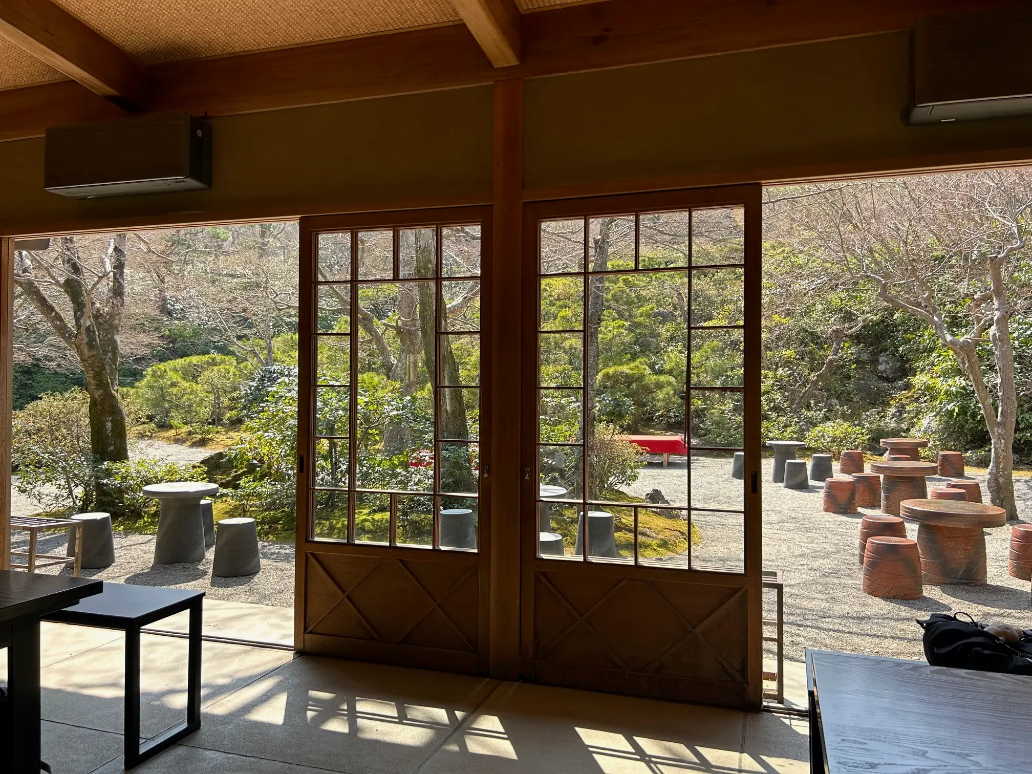 The teahouse at Okochi Sanso Garden.
