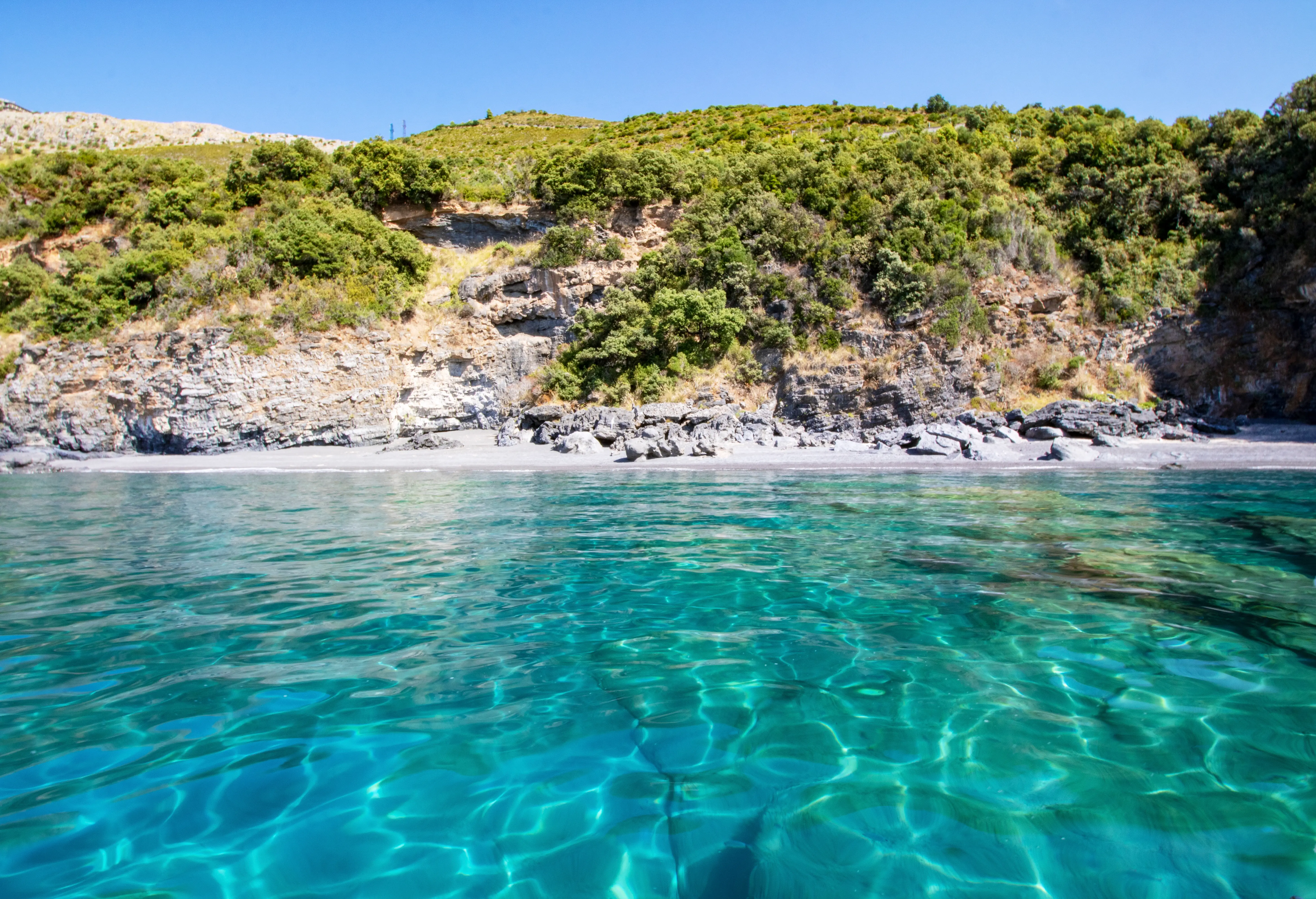 A beach in Maratea, Basilicata.