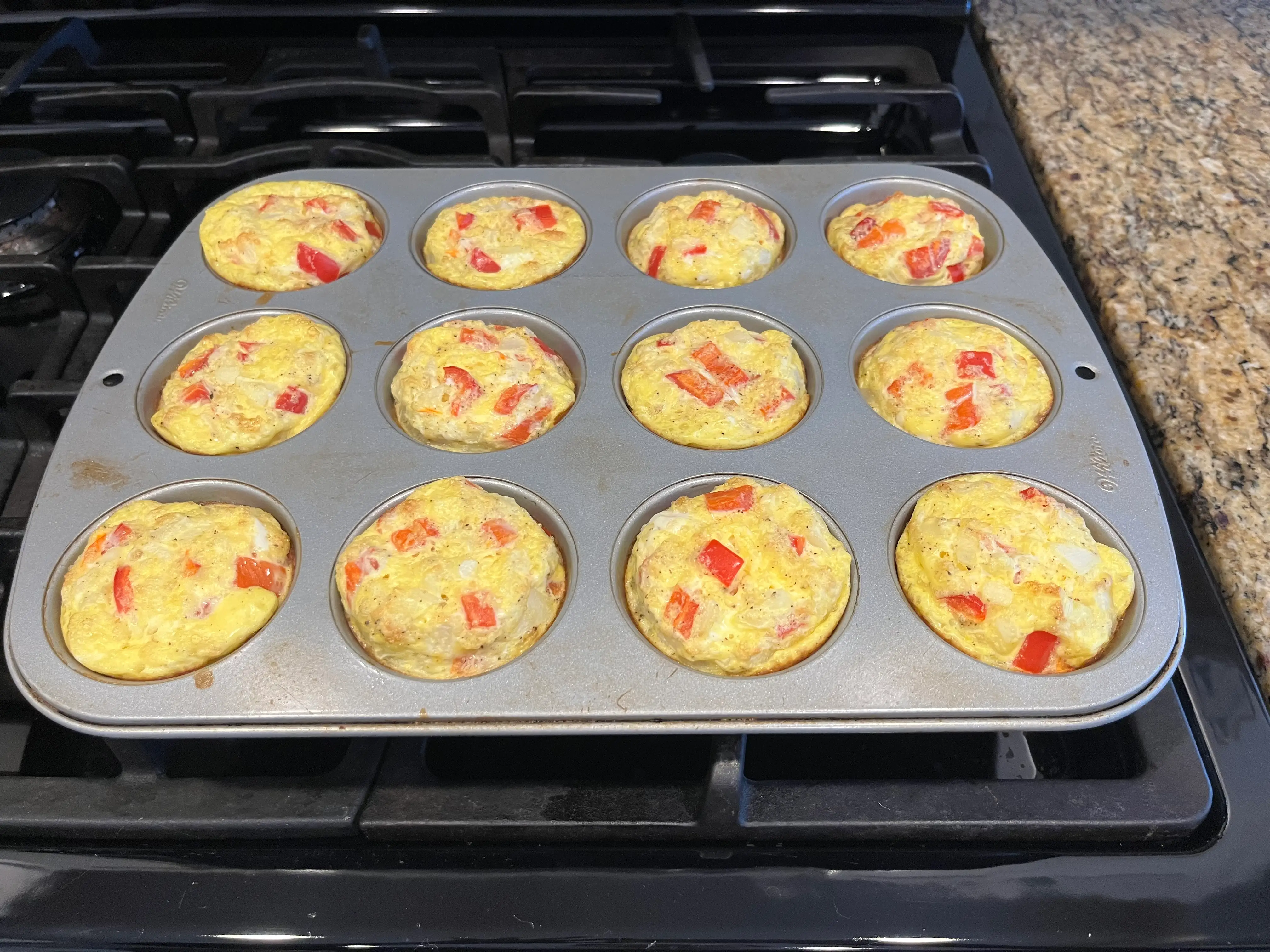 egg muffins in tin