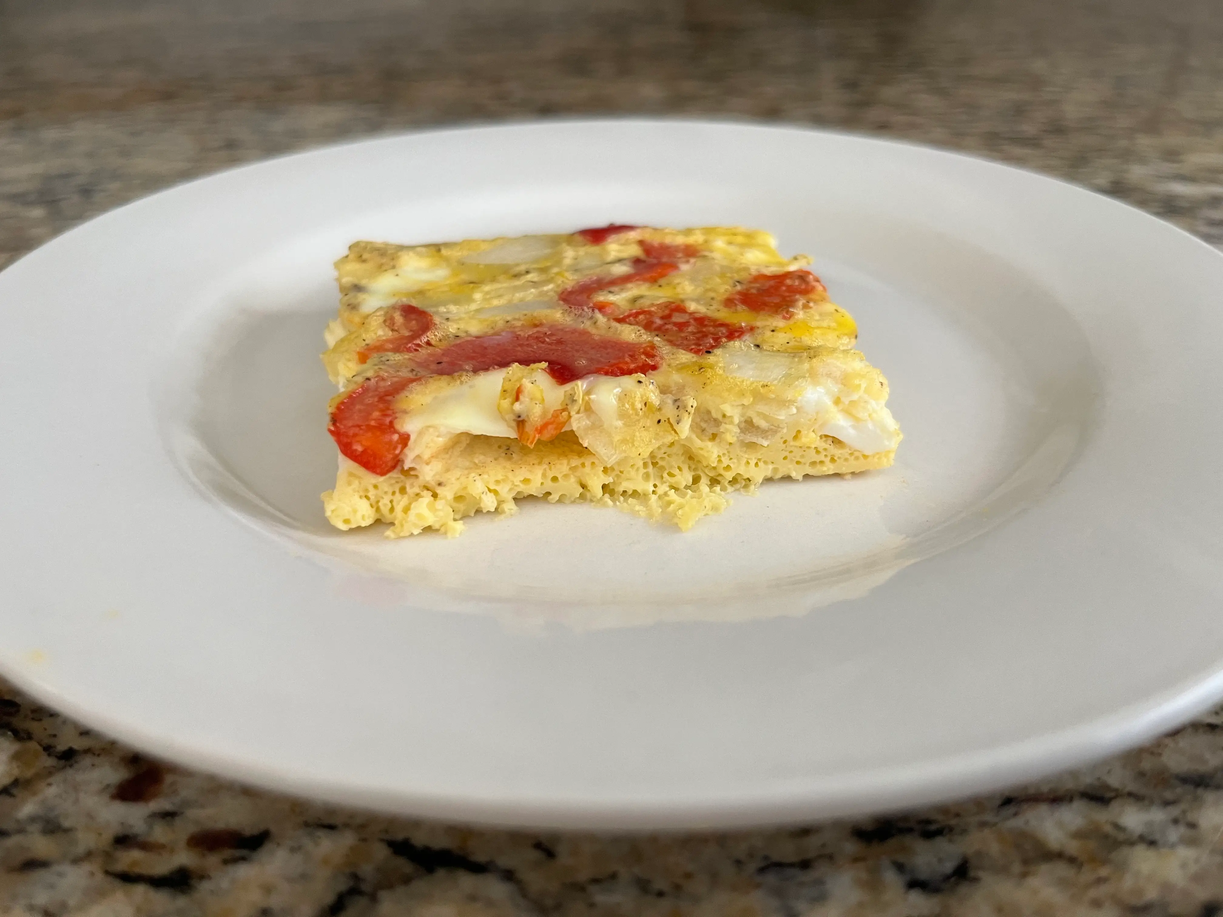 sheetpan eggs sideway view