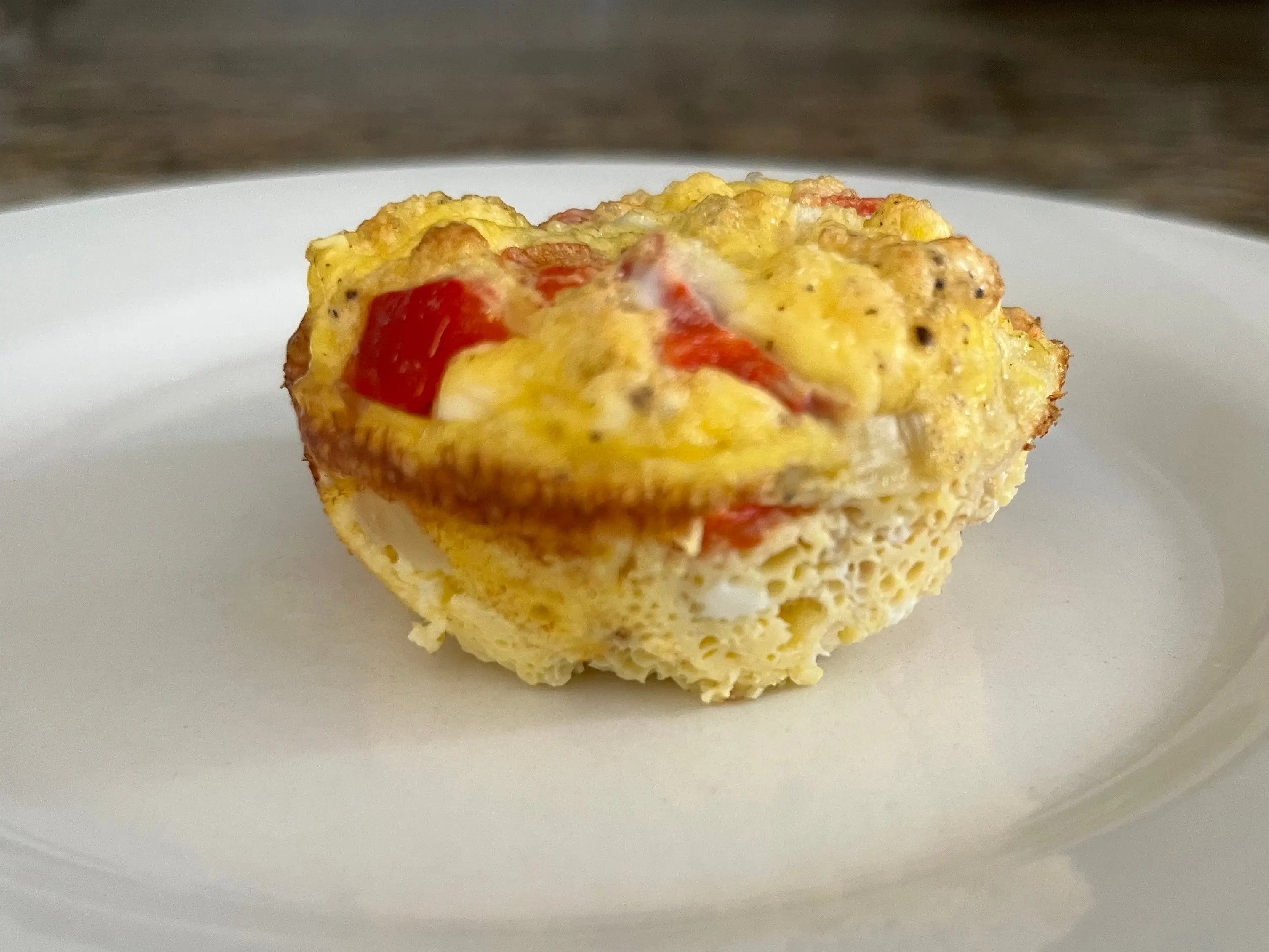egg muffin plated