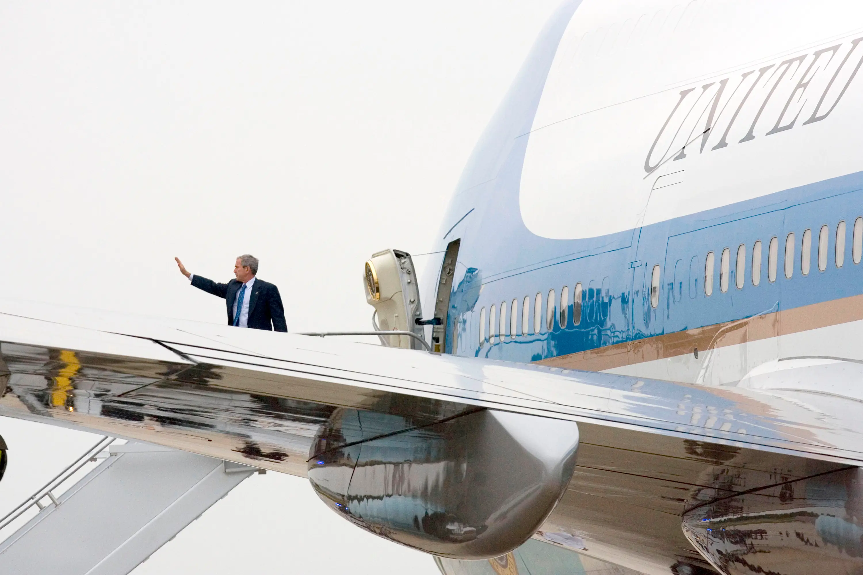 George W. Bush on Air Force One.