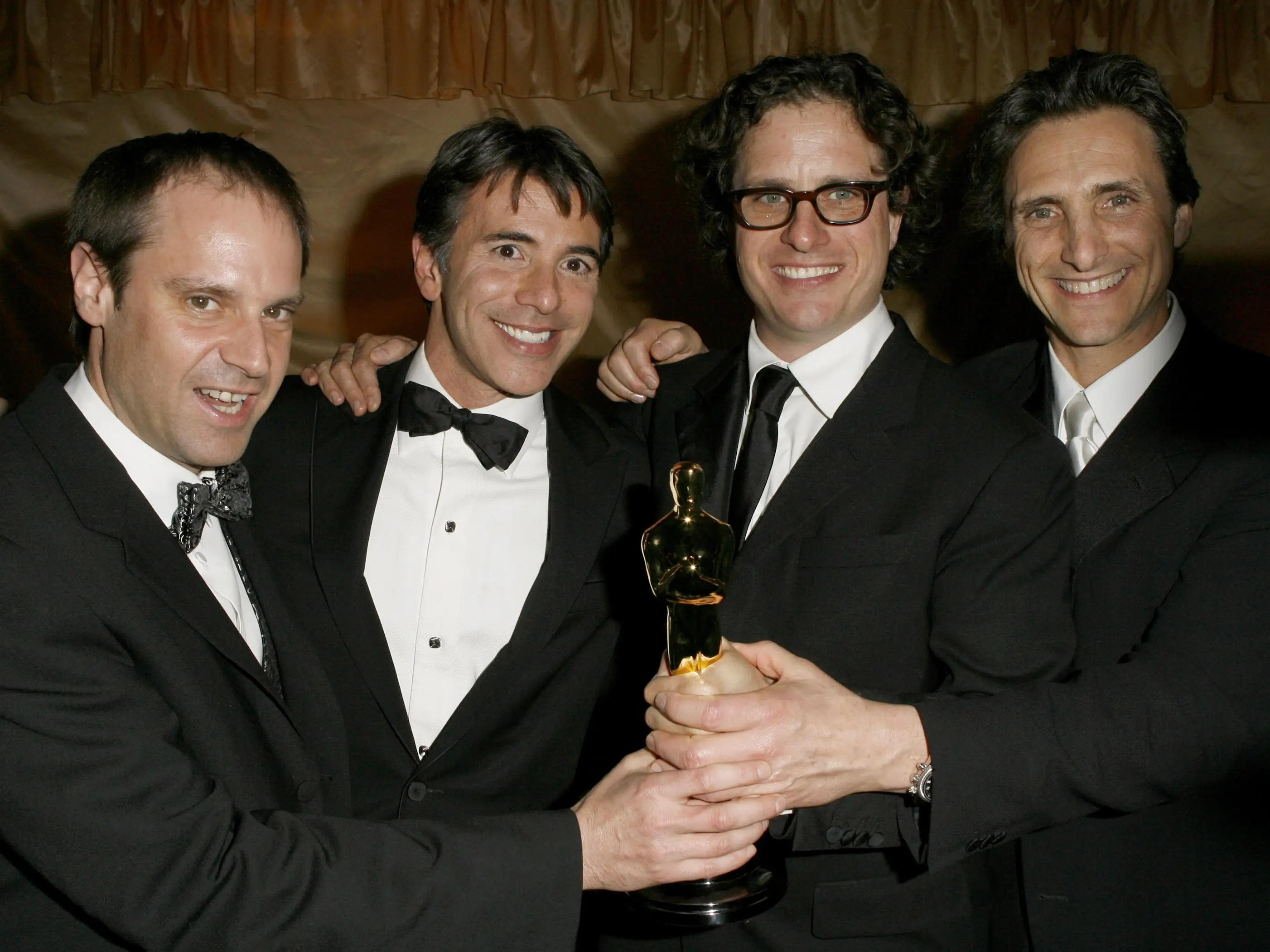 Jeff Skoll, Ricky Strauss, Davis Guggenheim, winner Best Documentary Feature for 