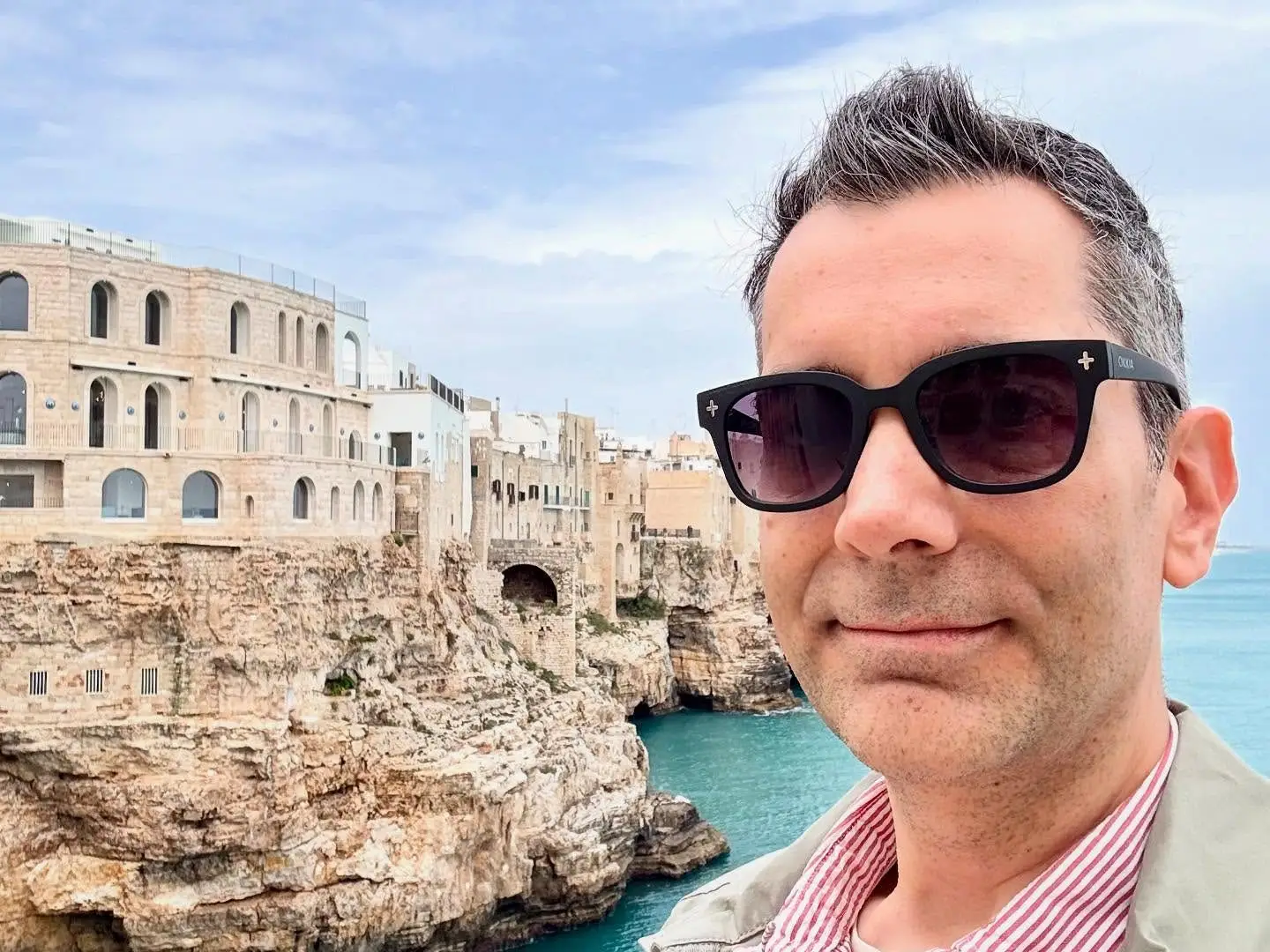 The author in Polignano Mare.