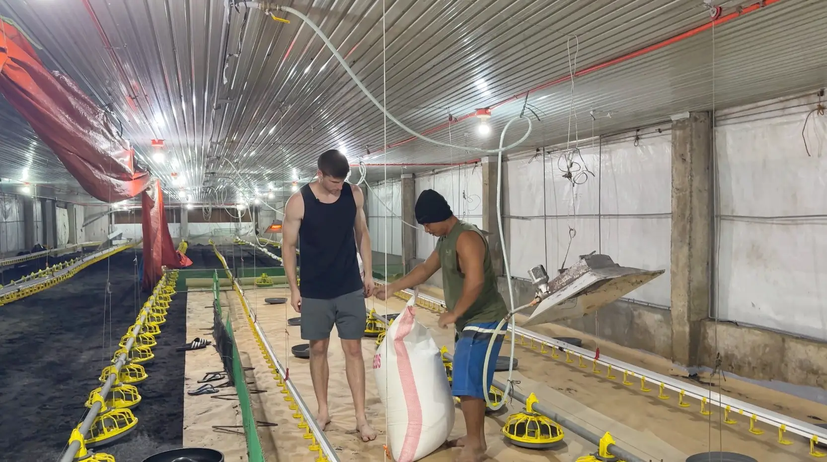 Andrew Fletcher and his farm manager.