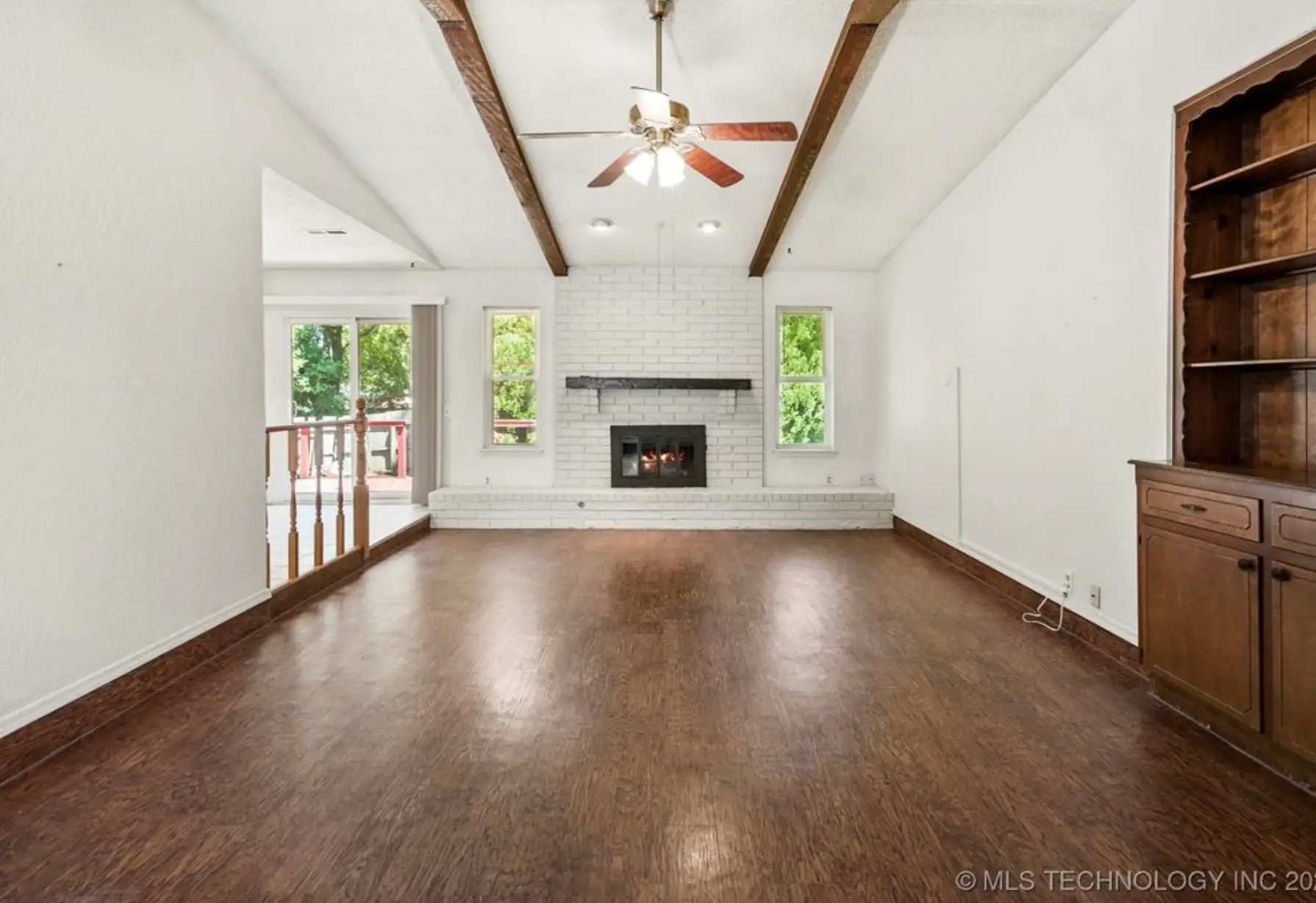 An empty living room.